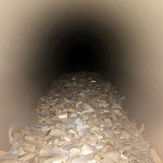 Clean metal ducts that were once filled with construction debris and other buildup